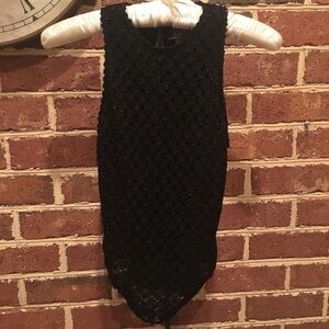 Carmen Marc Valvo Beaded Crochet Top